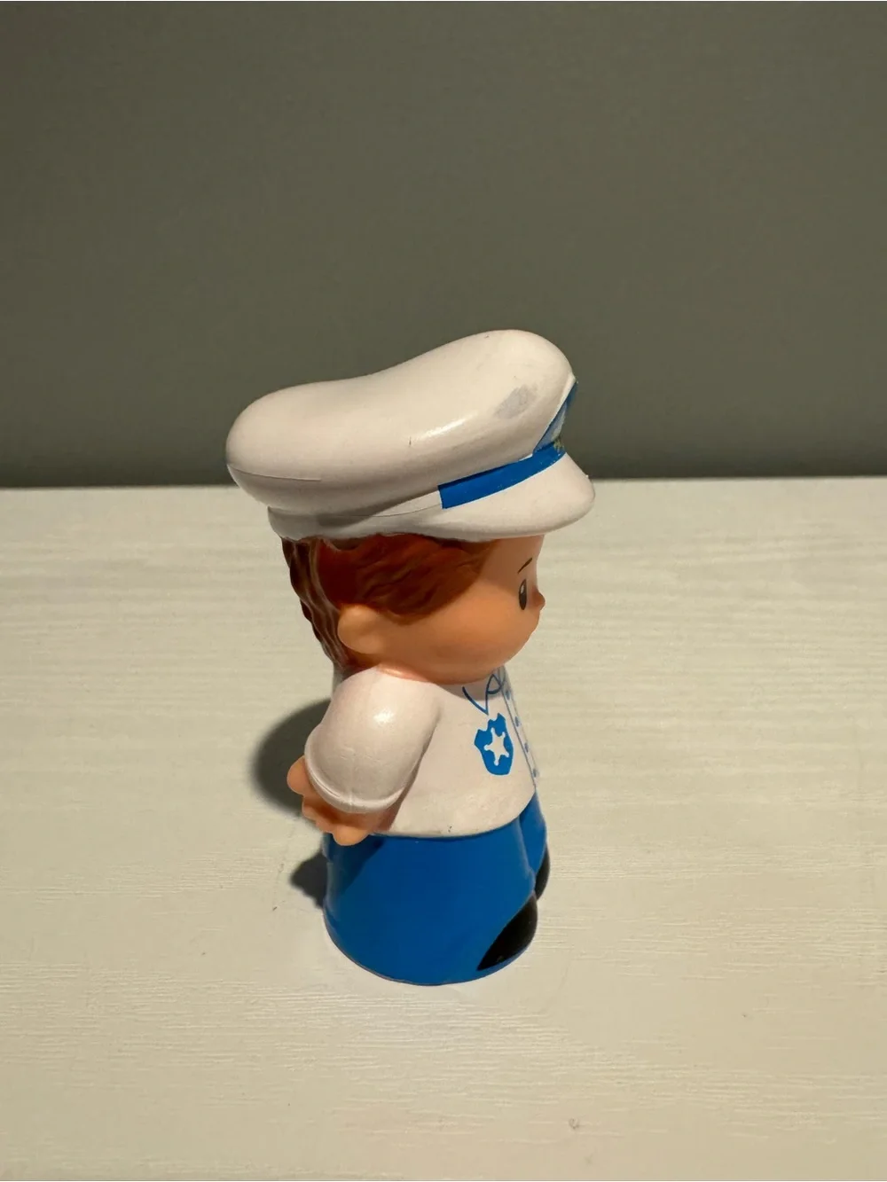 Fisher-Price little people Sea Captain Figure Toy in White and Blue